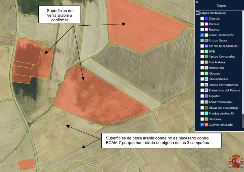 Imagen de la nueva capa de superficie de tierras de cultivo